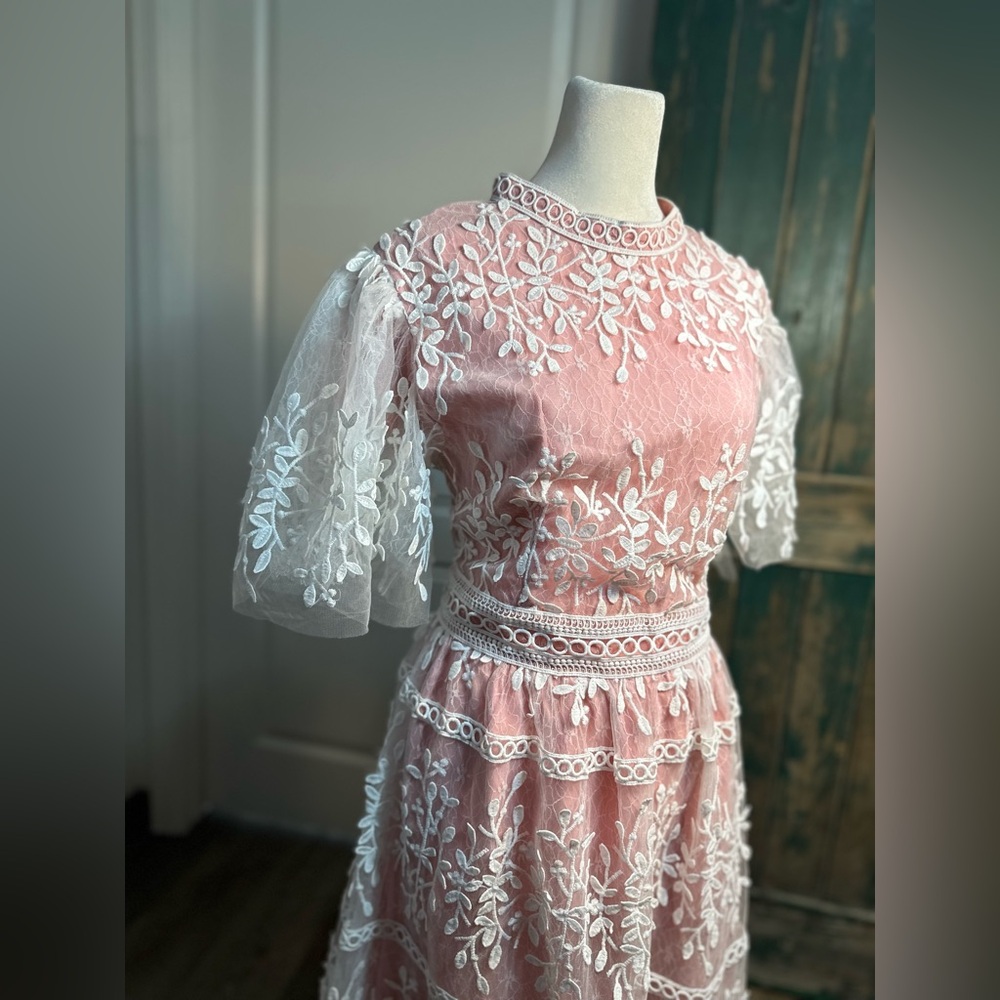 Ivy City Co | Dresses | Sicily Dress With Flutter Sleeves In Pink size 1x - Picture 6 of 17